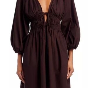 WAYF Leighton dress in brown